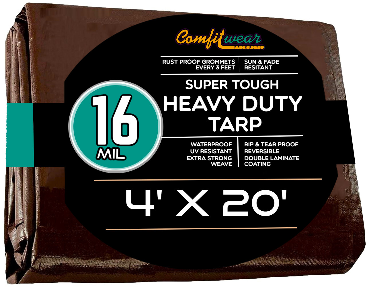 COMFITWEAR Super Heavy Duty Tarp Cover Reinforced Grommet Multi-Use Pool Cover COMFITWEAR Super Heavy Duty Tarp Cover Reinforced Grommet Multi-Use Pool Cover