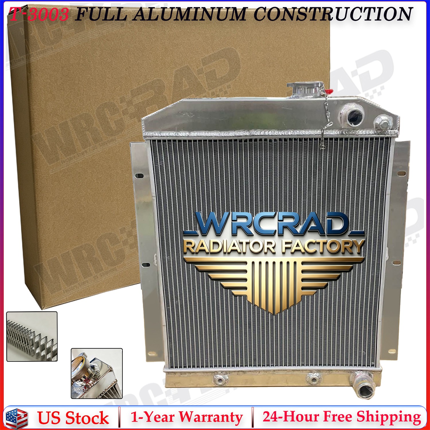 Radiator for 1947-1954 Chevrolet Panel Truck LS Swap 3100 3600 Pickup 3.5L 3.8L