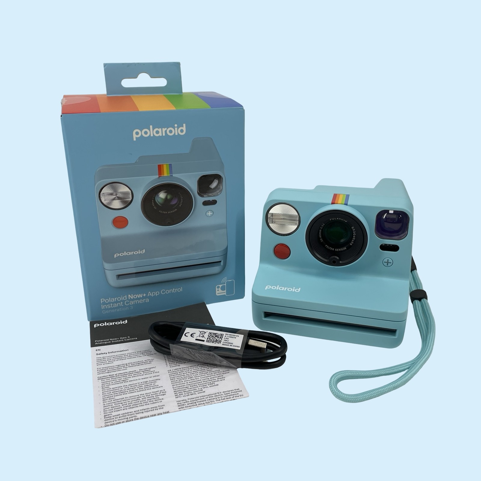 Polaroid Now+ Generation 3 Instant Camera - Arctic Blue #BU0275 Polaroid Now+ Generation 3 Instant Camera - Arctic Blue #BU0275
