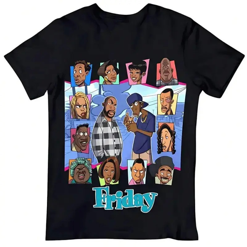 Unisex Vintage 90s Comedy Movie Graphic T-Shirt, Y2K Hip Hop Streetwear Casual T