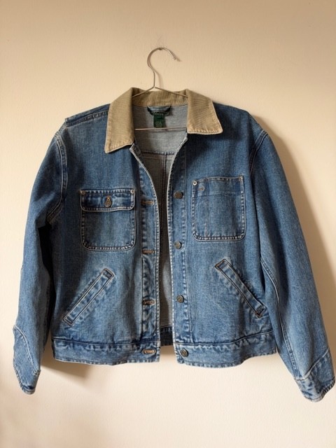 Vintage Ralph Lauren Polo Trucker Denim Jean Jacket Corduroy Collar Medium Vintage Ralph Lauren Polo Trucker Denim Jean Jacket Corduroy Collar Medium