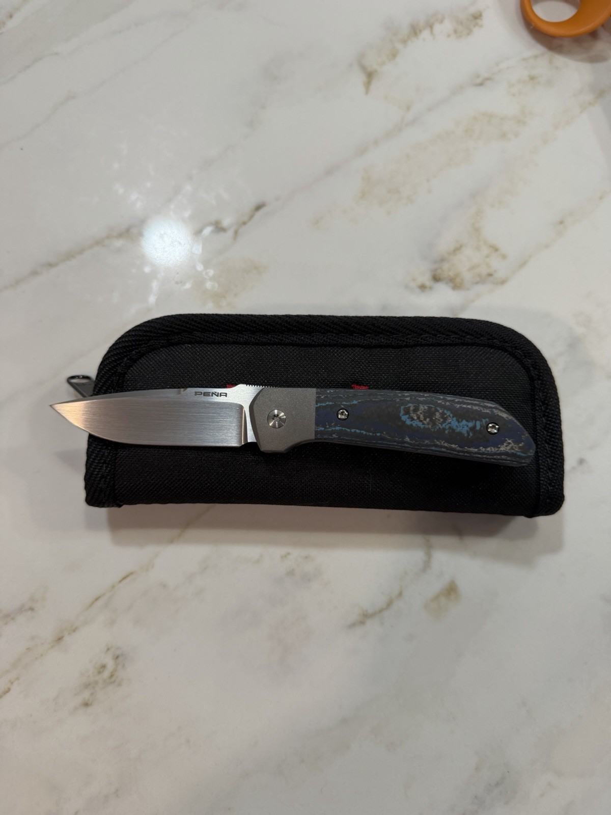 ENRIQUE PENA CUSTOM FRONT FLIPPER MULA WITH CUSTOM CF MOKUTI CLIP