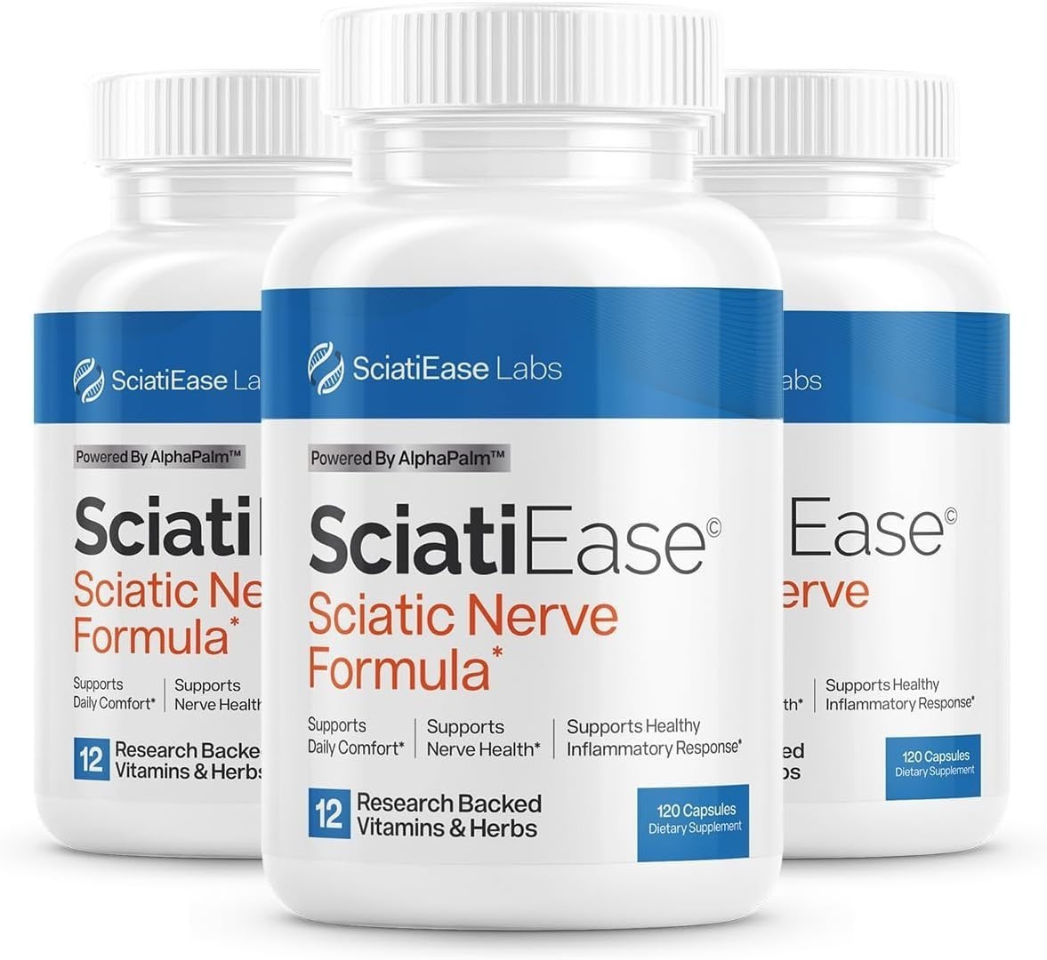 3 Pack SciatiEase Labs Sciati Ease Sciatic Nerve Formula 120 Cap NEW  Exp 2027