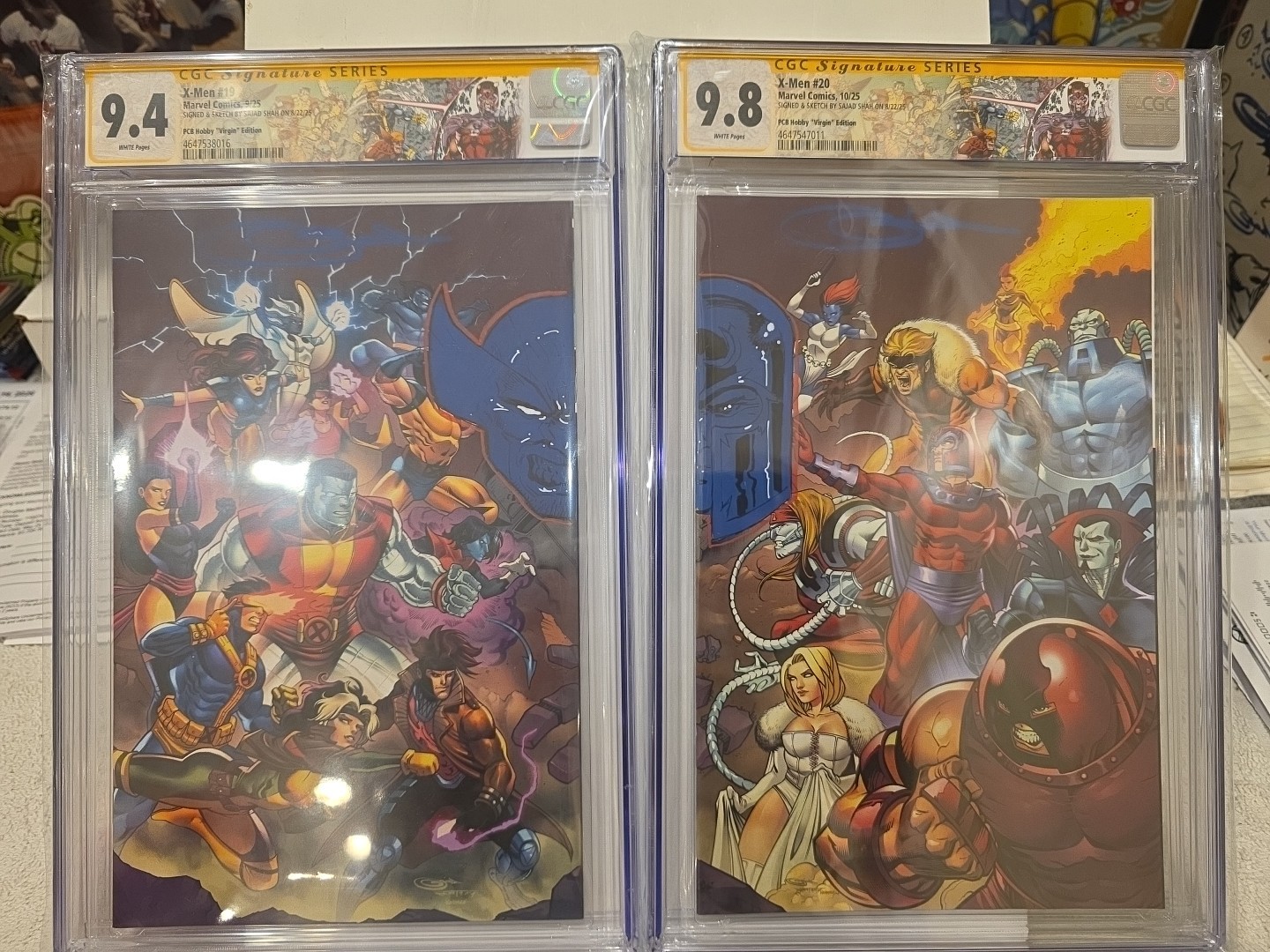 X-men #19 And X-men #20 Marvel Comics 2 Piece Set Signed & sketched X-men #19 And X-men #20 Marvel Comics 2 Piece Set Signed & sketched