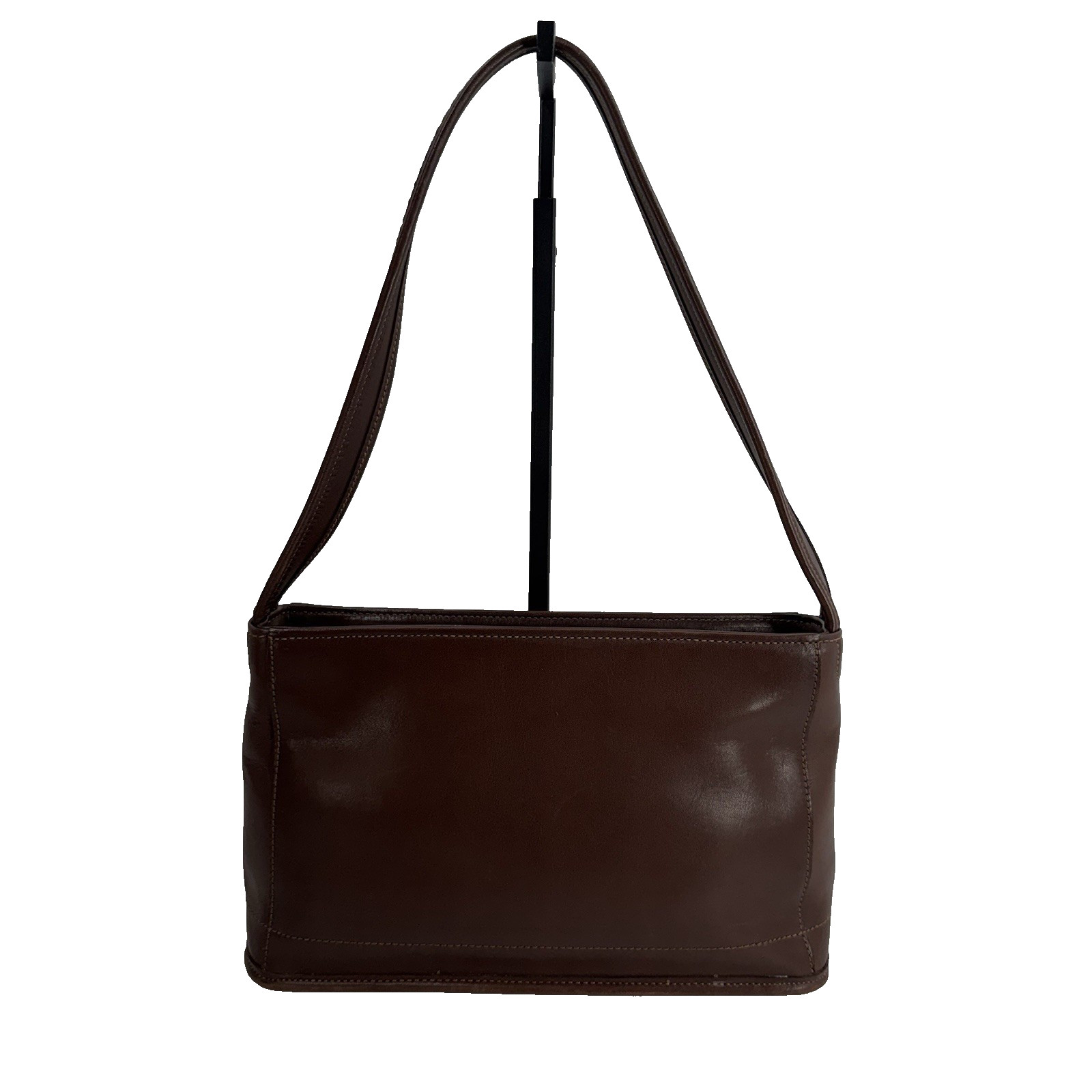 Vintage Coach 9309 Shoulder Bag Brown Leather Brass Hardware Zip Closure Vintage Coach 9309 Shoulder Bag Brown Leather Brass Hardware Zip Closure