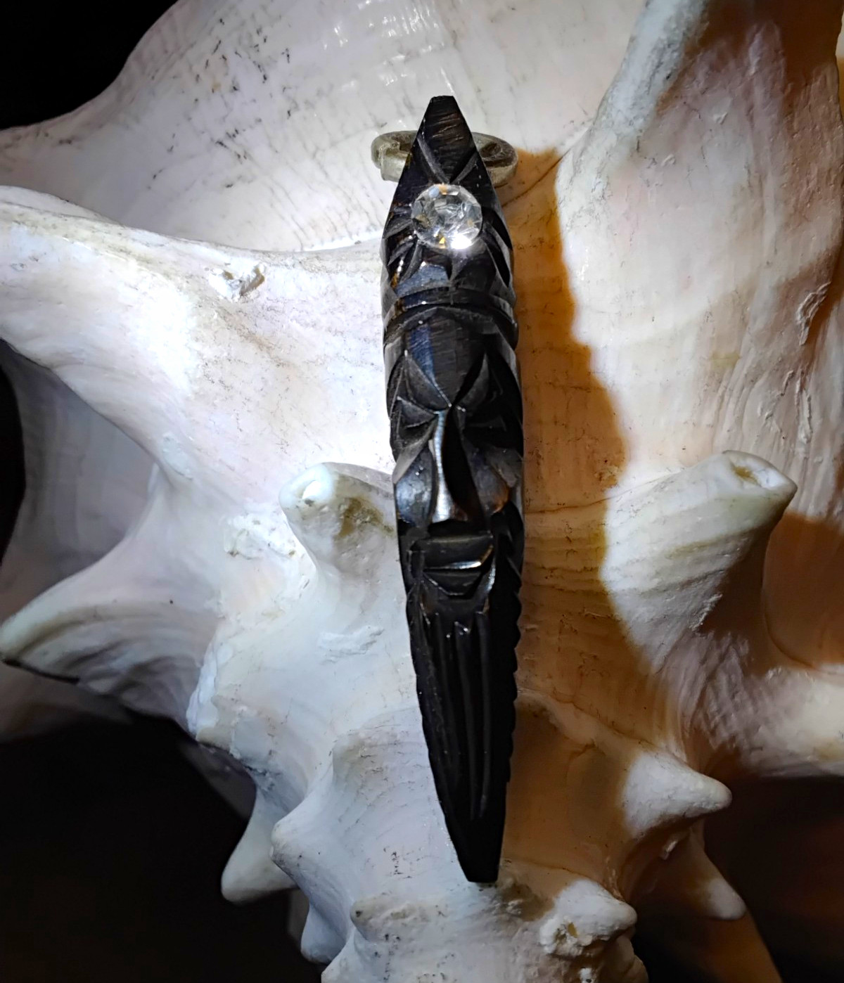 ~☆~ Unique Vintage Egyptian Handcarved Ebony Jeannie Pendant ~☆~ ~☆~ Unique Vintage Egyptian Handcarved Ebony Jeannie Pendant ~☆~