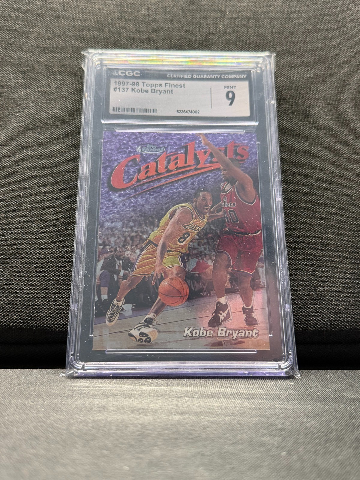 1997-98 Topps Finest Kobe Bryant #137 Catalysts CGC 9 MINT Lakers