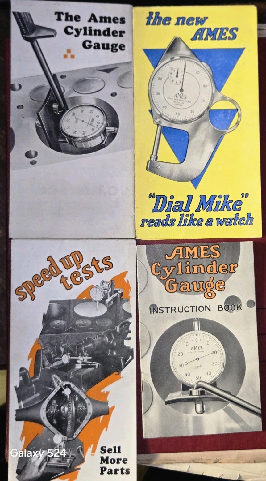 FOUR ANTIQUE Ames Pocket Gauges ADVERTISEMENTS AND INSTRUCTION BOOK SEE ALL PICS FOUR ANTIQUE Ames Pocket Gauges ADVERTISEMENTS AND INSTRUCTION BOOK SEE ALL PICS