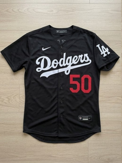 Los Angeles Dodgers Mookie Betts #50 Black Alternate Sewn Stitched Jersey NEW