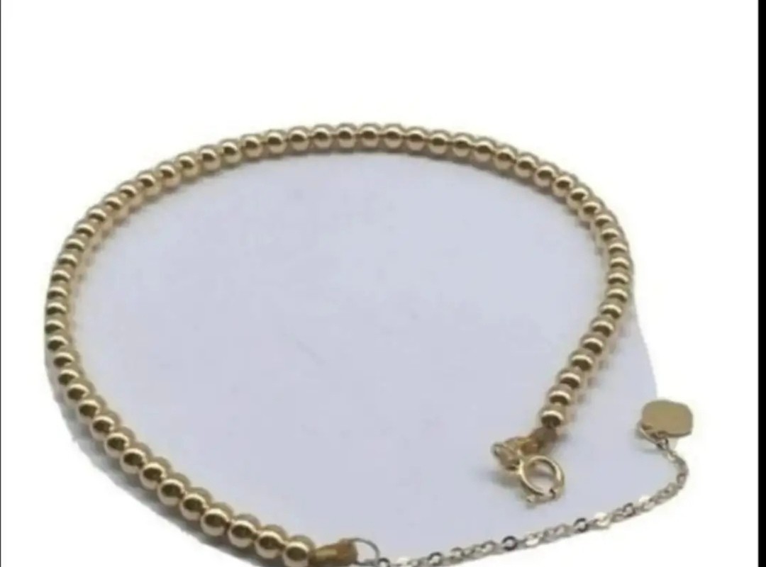 Crazy Deal Solid 18K Gold Beads Bracelet