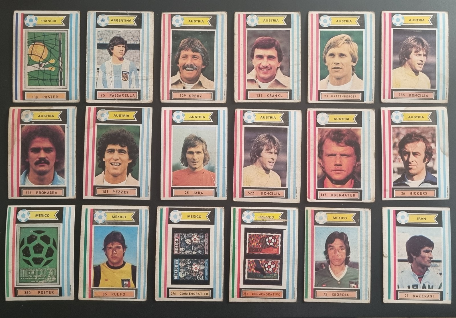 1978 Argentina 78 World Cup Lot of  57 cards - Scarce Vintage Soccer cards