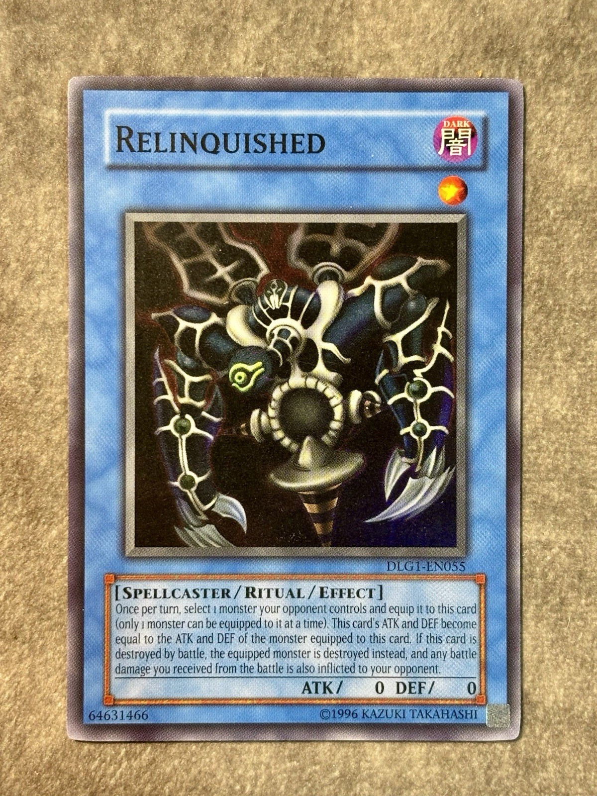 Yugioh Relinquished Unlimited Edition Super Rare DLG1-EN055 NM Yugioh Relinquished Unlimited Edition Super Rare DLG1-EN055 NM