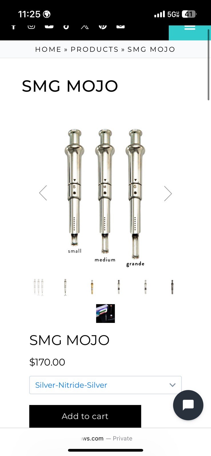 Brand New Unopened Snogo. SMG MOJO Silver Brand New Unopened Snogo. SMG MOJO Silver