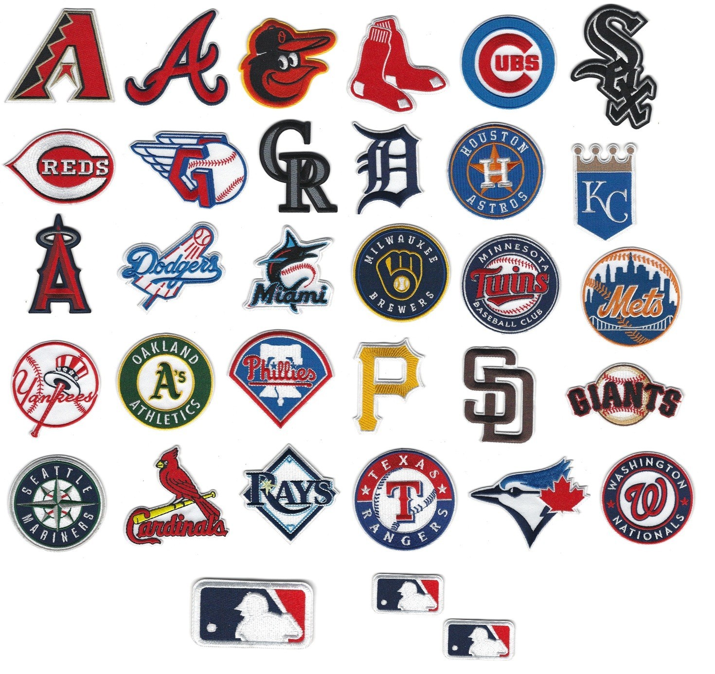 MLB Baseball Team Logo Iron on Patches 2