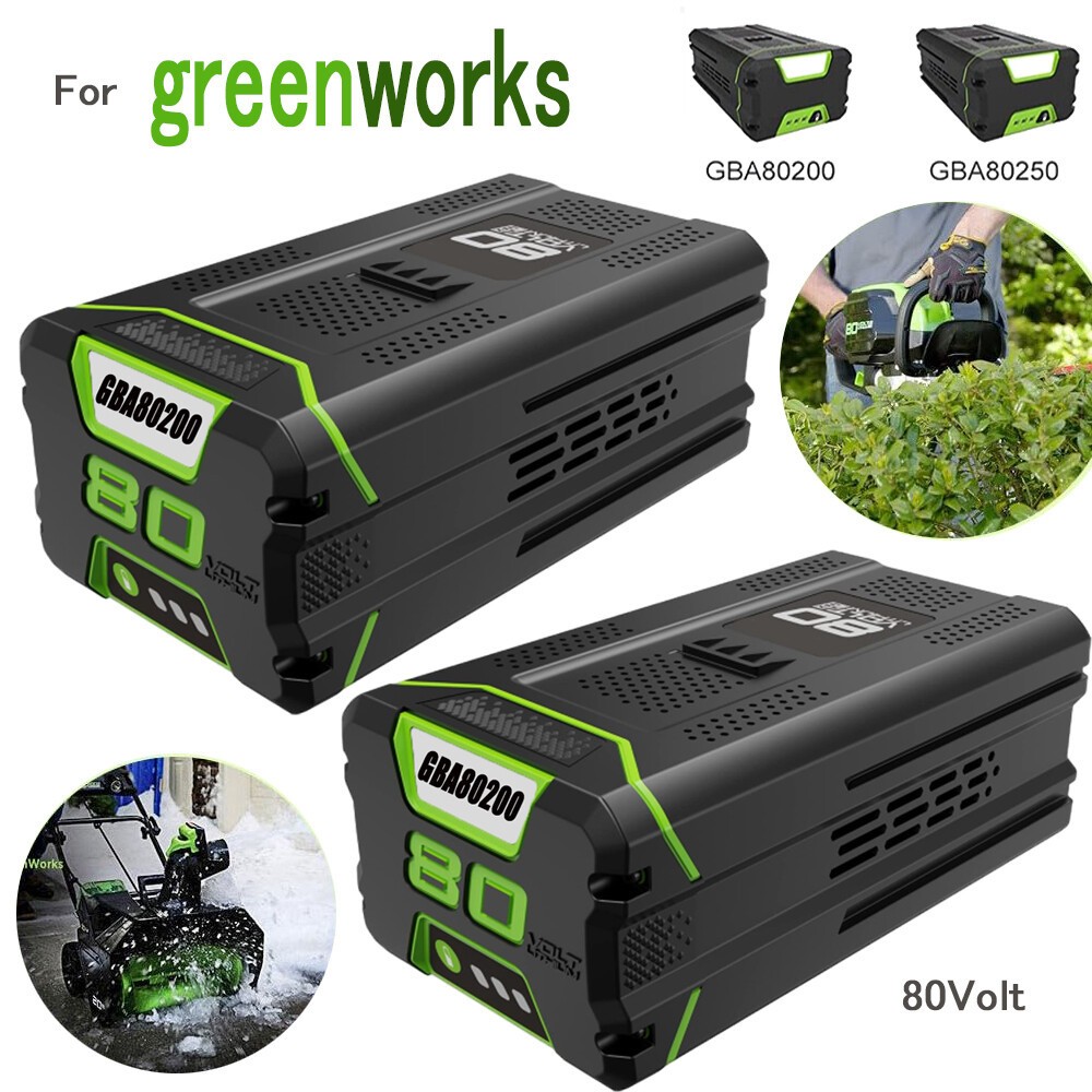 2PACK 80V Pro 8.0Ah Rechargeable Battery For Greenworks GBA80200 GBA80400 Li-Ion