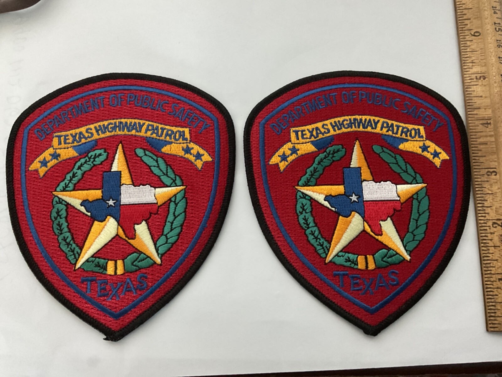Texas Highway Patrol full size collectible patch set new full size Texas Highway Patrol full size collectible patch set new full size