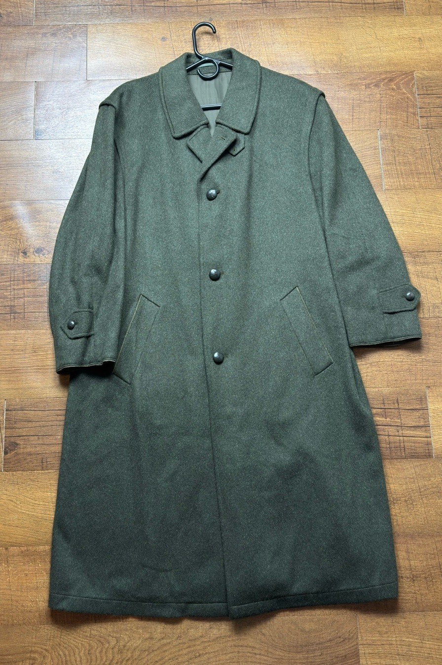 Steinbock Tyrol Original Himalaya Loden Austrian Wool Green Coat Overcoat Sz 44R