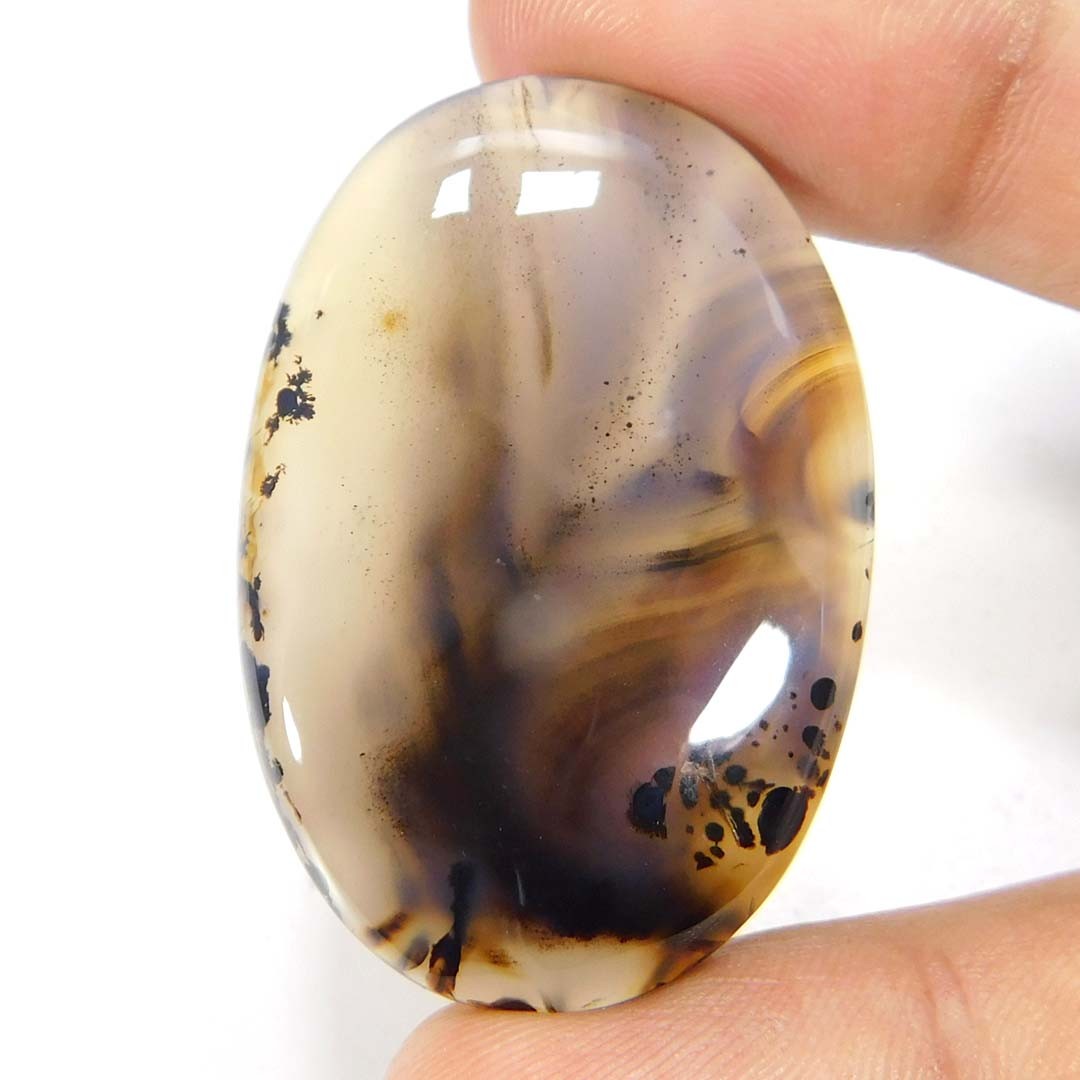 67.85Cts. Natural Translucent Unique Montana Agate Oval Cabochon Loose Gemstone 67.85Cts. Natural Translucent Unique Montana Agate Oval Cabochon Loose Gemstone