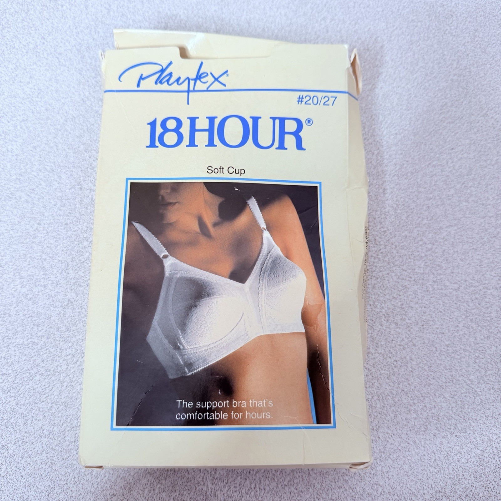 Vintage Playtex 18 Hour Soft Cup Bra  White NOS New Old Stock 20 / 27 38C