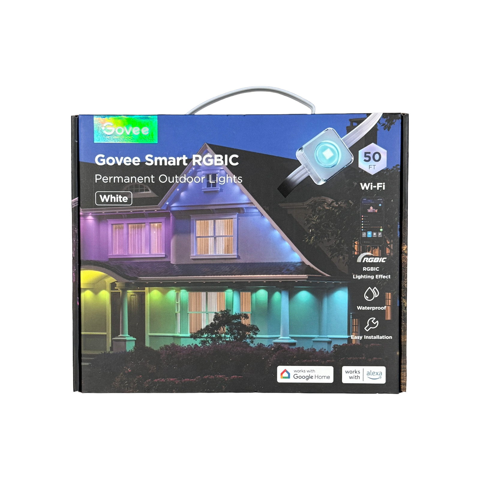 Govee Smart RGBIC Permanent Outdoor Lights 50FT White Wi-Fi Waterproof Govee Smart RGBIC Permanent Outdoor Lights 50FT White Wi-Fi Waterproof