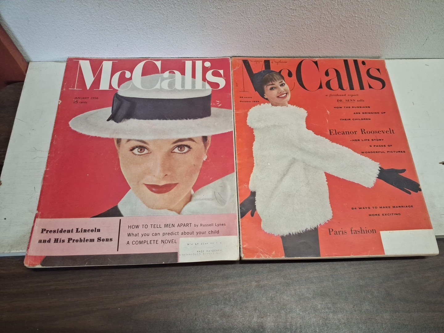 McCall's January October 1956 Vintage Magazine Lot 2 Advertising Women's McCall's January October 1956 Vintage Magazine Lot 2 Advertising Women's
