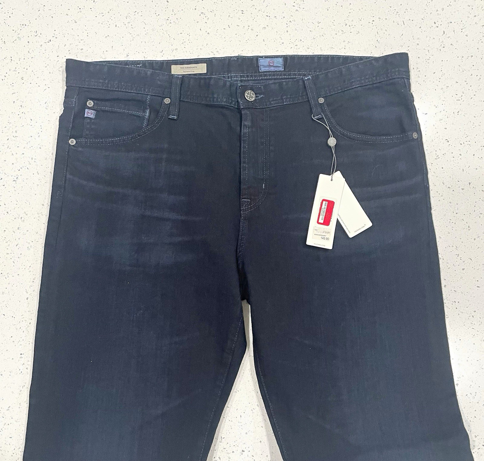 AG Adriano Goldschmied Men’s Black Dark Wash Straight Jeans Mid Rise NWT AG Adriano Goldschmied Men’s Black Dark Wash Straight Jeans Mid Rise NWT