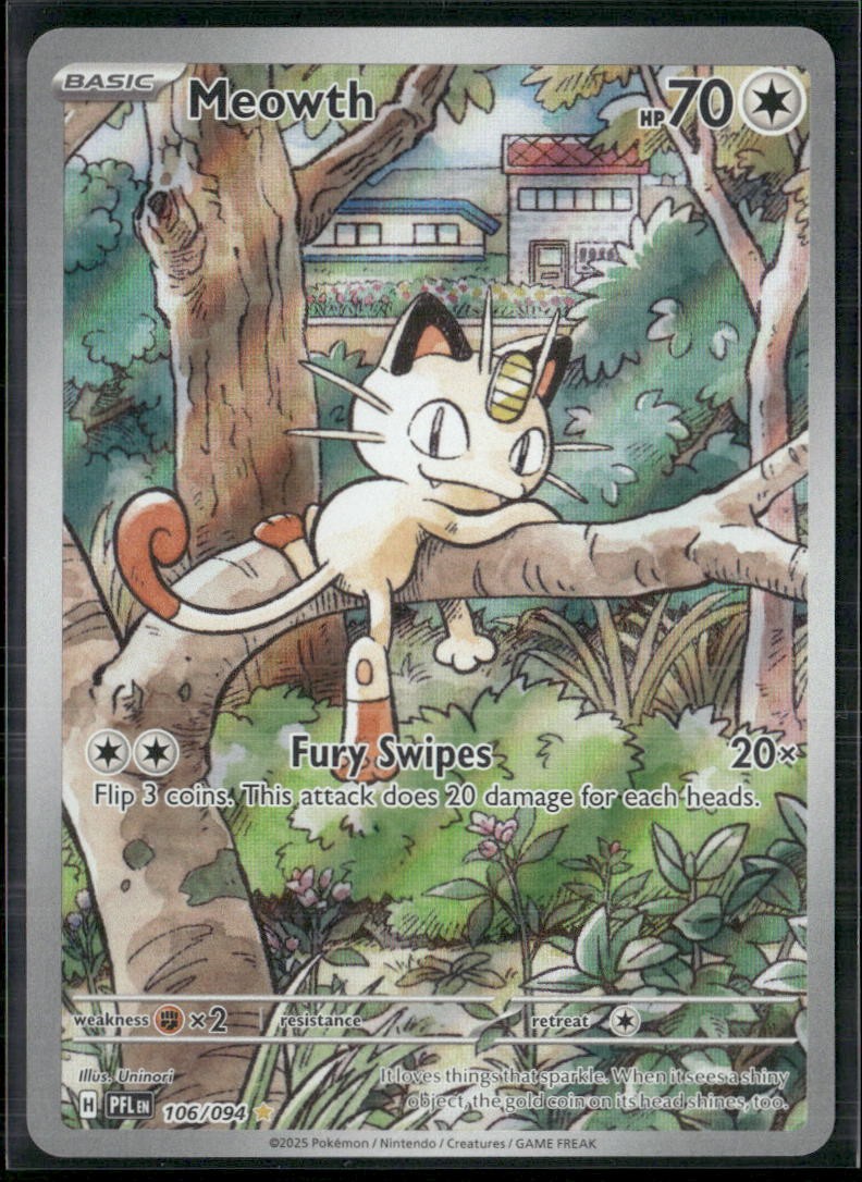 Meowth Holofoil [PFL - 106/094] Illustration Rare NM EN