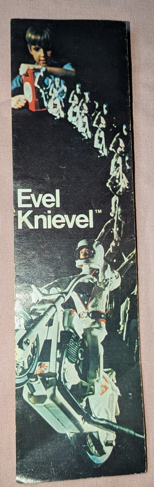 Vintage 1975 Ideal Evel Knievel & Mighty Mo Toy Mini Catalog Insert Brochure Vintage 1975 Ideal Evel Knievel & Mighty Mo Toy Mini Catalog Insert Brochure