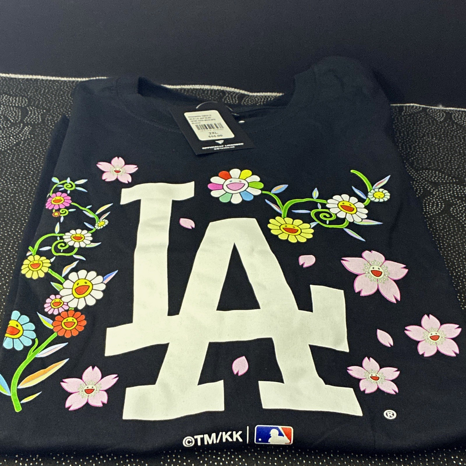Fanatics Los Angeles Dodgers Black Floral Takashi Murakami T Shirt Men\'s 2XL Fanatics Los Angeles Dodgers Black Floral Takashi Murakami T Shirt Men\'s 2XL