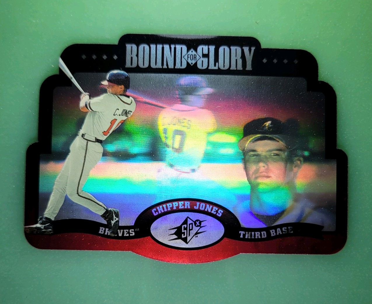 1996 Upper Deck SPx #6 Chipper Jones Bound for Glory Insert Atlanta Braves 1996 Upper Deck SPx #6 Chipper Jones Bound for Glory Insert Atlanta Braves