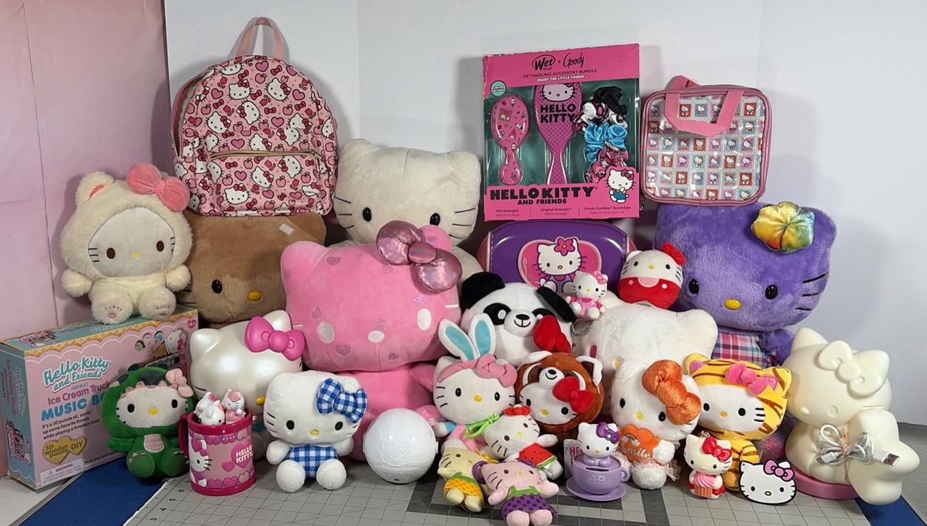 Huge Hello Kitty Sanrio Lot BAB Plush Backpack Toys Accessories Collectible