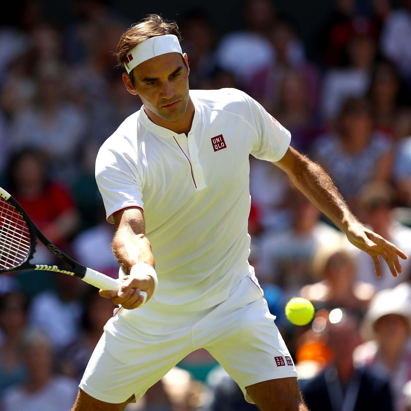 New Uniqlo Roger Federer 2018 Wimbledon Tennis Match Shirt Men\'s Medium White New Uniqlo Roger Federer 2018 Wimbledon Tennis Match Shirt Men\'s Medium White