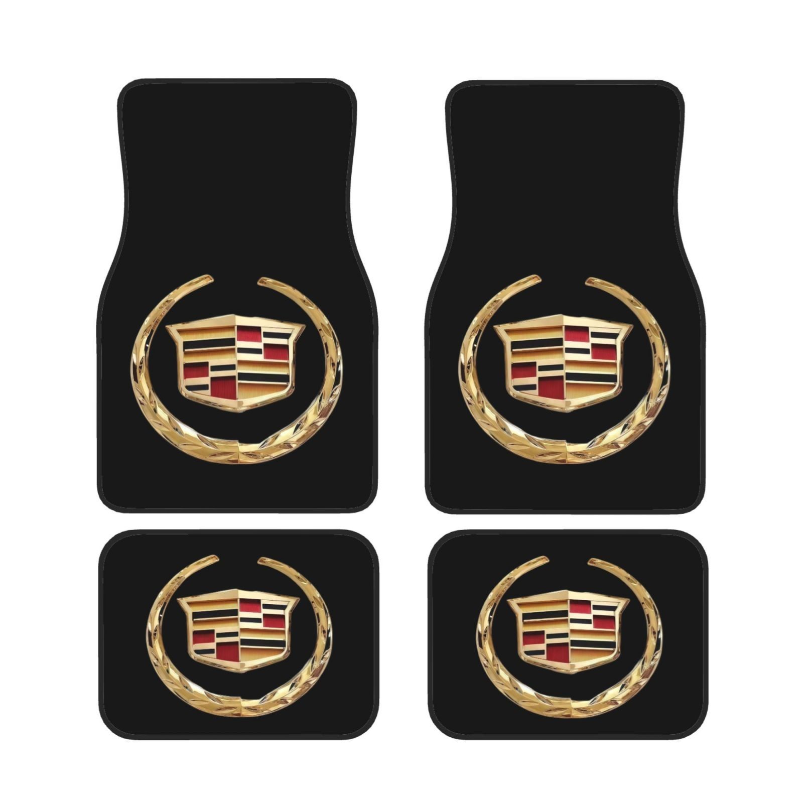 Cadillac 4PCS Universal Car Floor Mats Auto Carpets Interior Trim Accessories