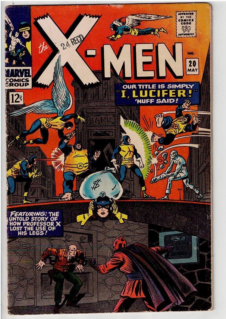 X-MEN #20 (1966) VG+ ORIGIN OF PROFESSOR X SILVER AGE MARVEL
