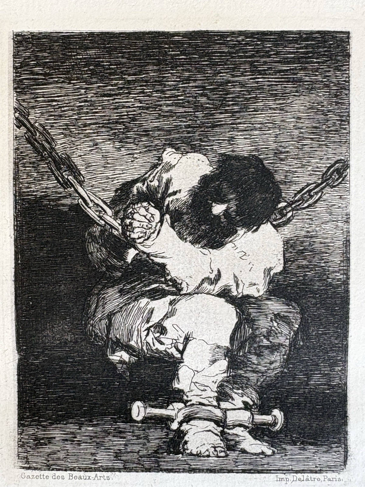 Francisco de GOYA Engraving Eau Forte Etching Handcuff Le Petit Prisonnier 1867 Francisco de GOYA Engraving Eau Forte Etching Handcuff Le Petit Prisonnier 1867