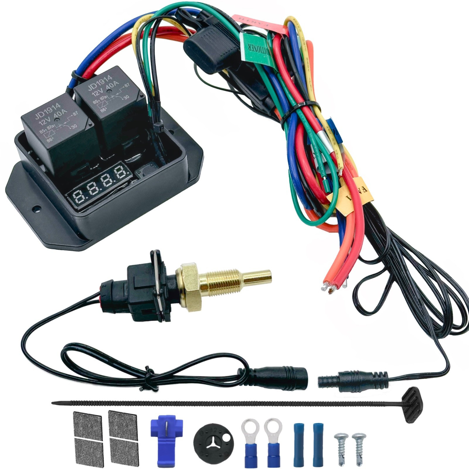 DIGITAL ADJUSTABLE THERMOSTAT DUAL ELECTRIC FAN 1/8 DIGITAL ADJUSTABLE THERMOSTAT DUAL ELECTRIC FAN 1/8