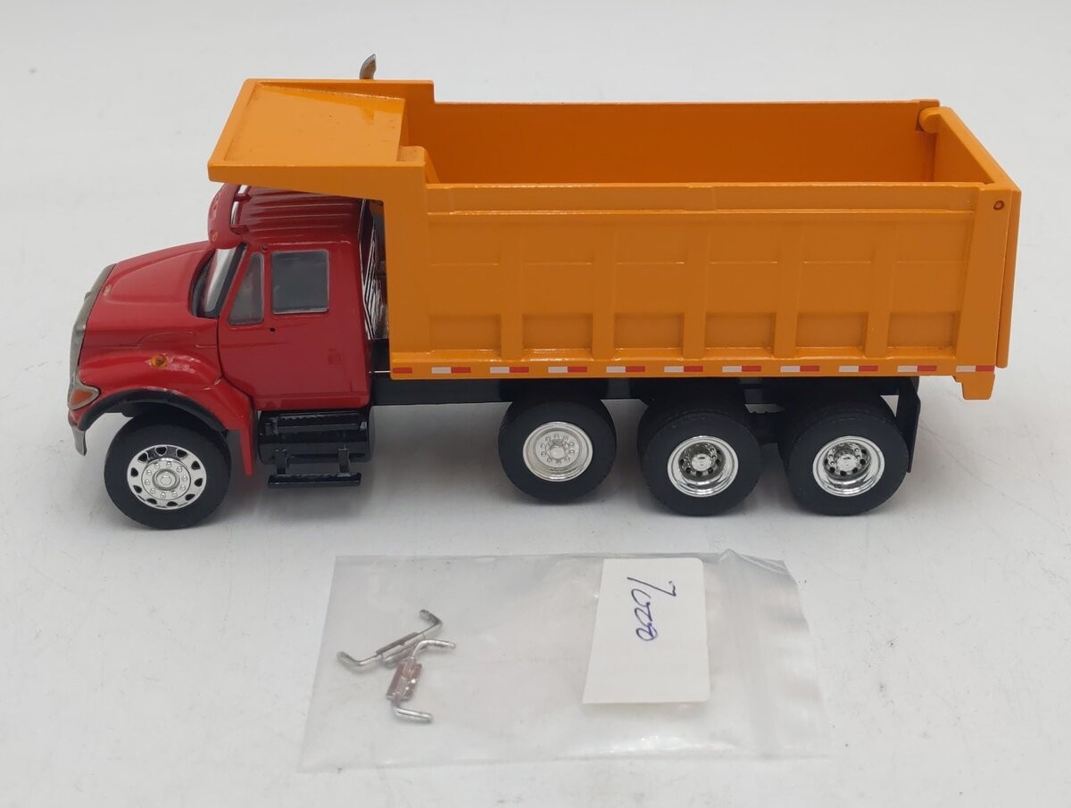 Conrad 1:50 Scale Diecast Red/Yellow International 7000 Dump Truck EX
