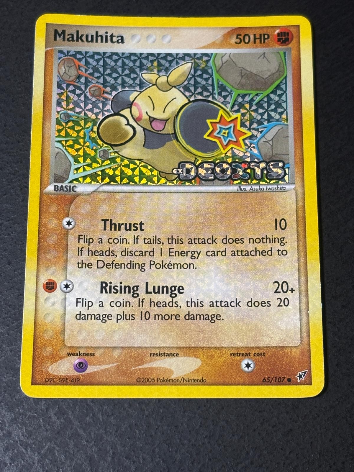 Makuhita 65/107 Common Deoxys Pokemon Reverse Holo LP Makuhita 65/107 Common Deoxys Pokemon Reverse Holo LP
