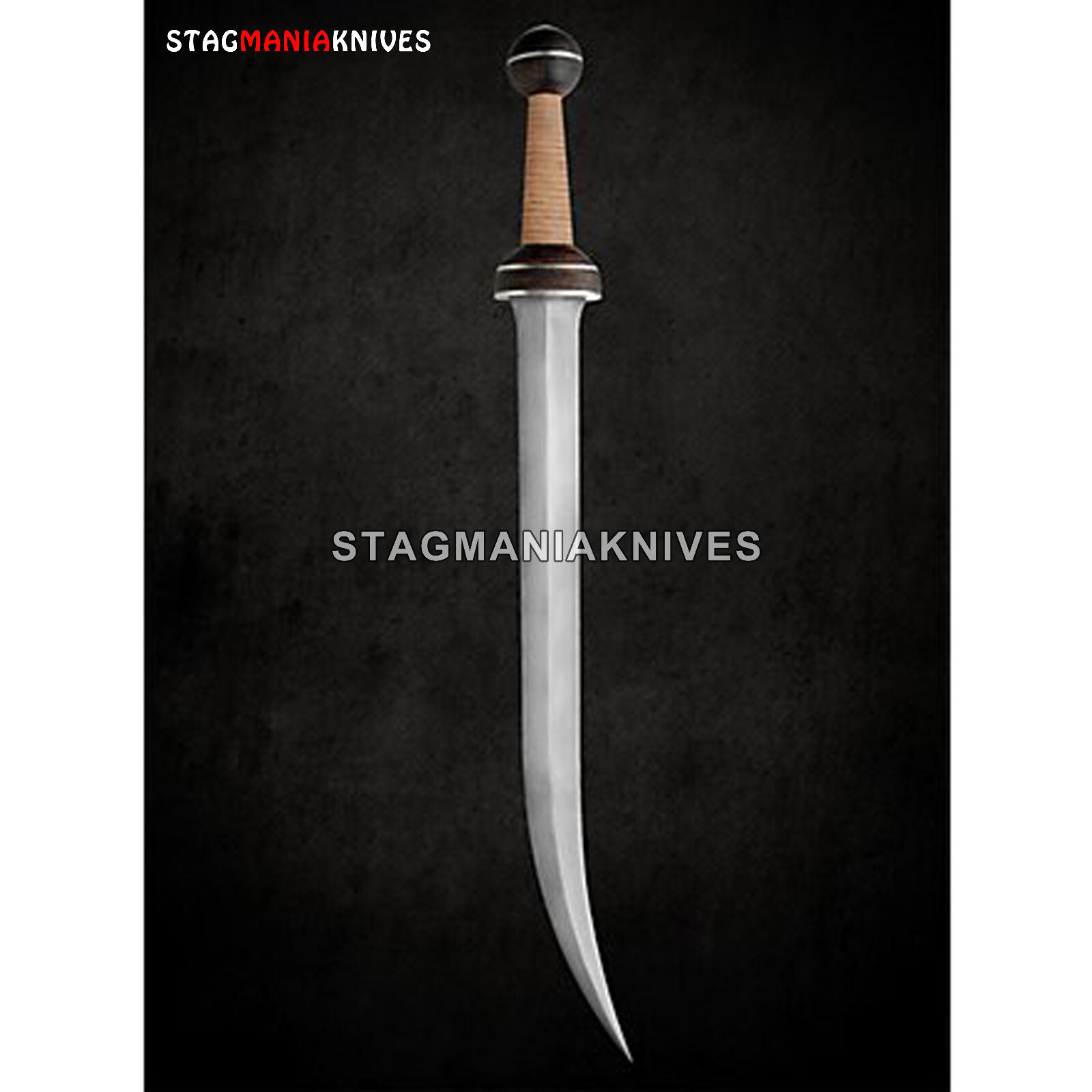 33\'\' Custom Rare Hand Forged D2 Steel Hunting Spartacus Curved  Sword
