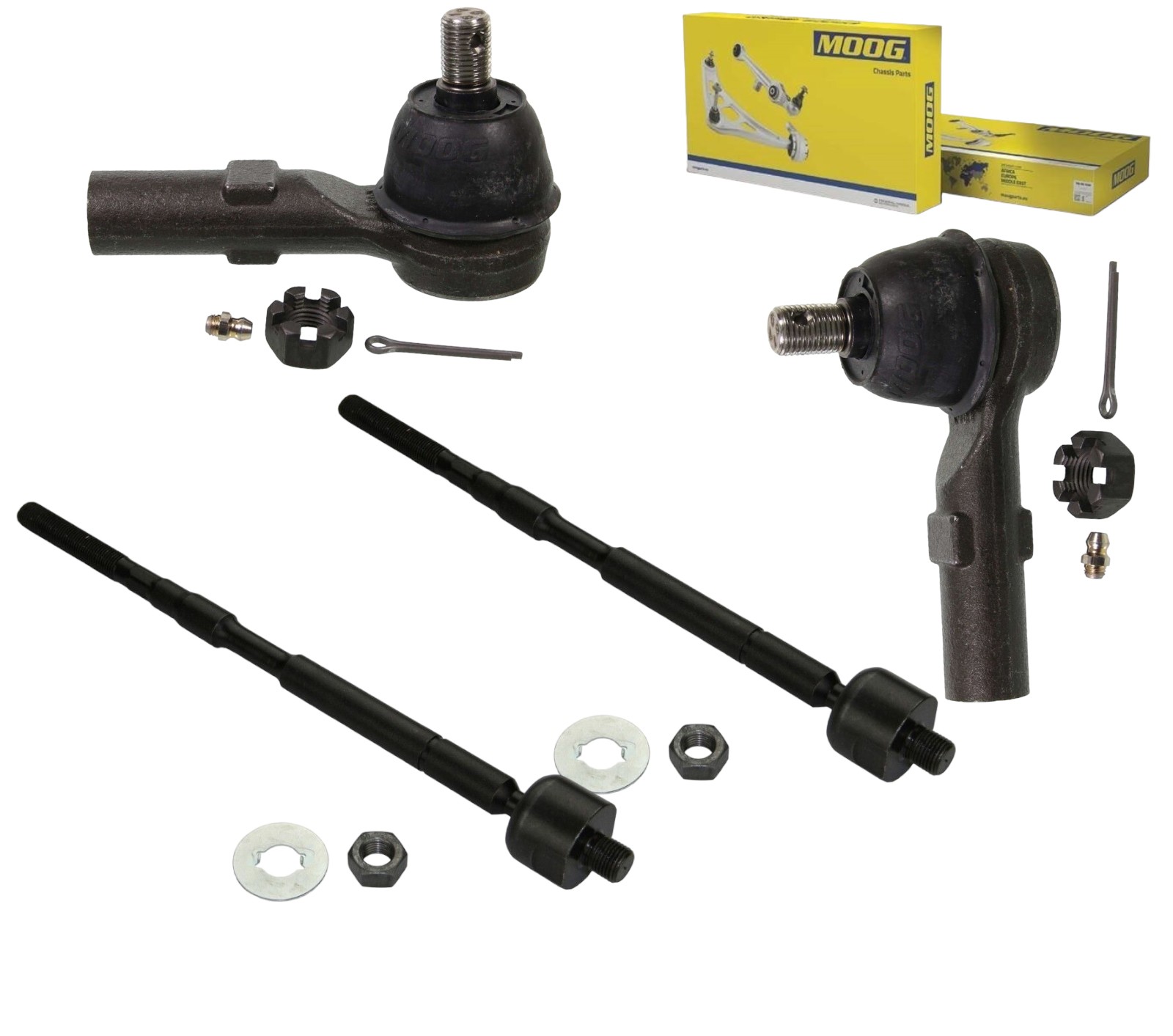 Inner and Outer Steering Tie Rods End 4PCS Set Moog For 2011-2017 Honda Odyssey