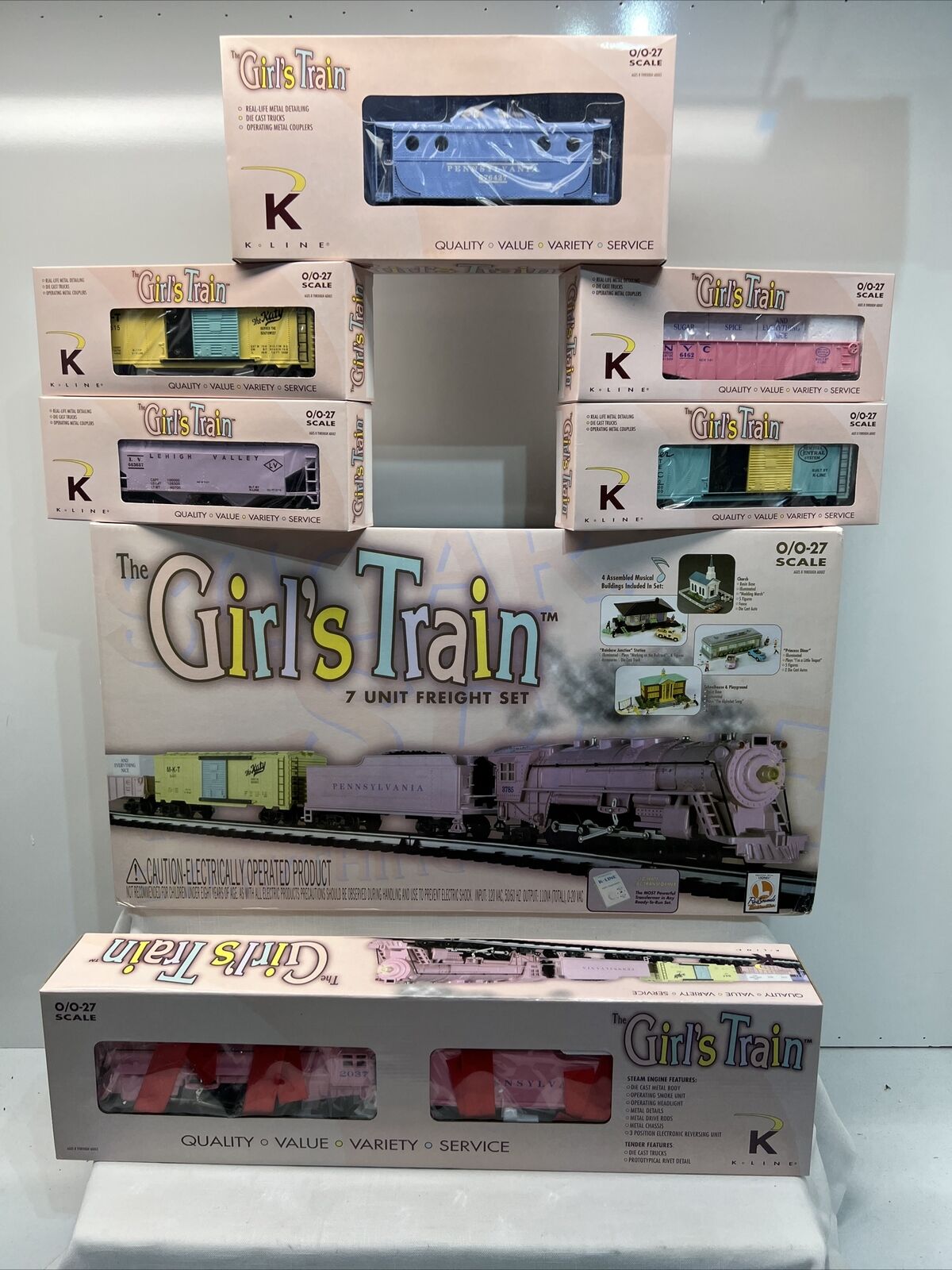 K Line Girl\'s Train Set K-1123S with Track Transformer Railsounds New In Box