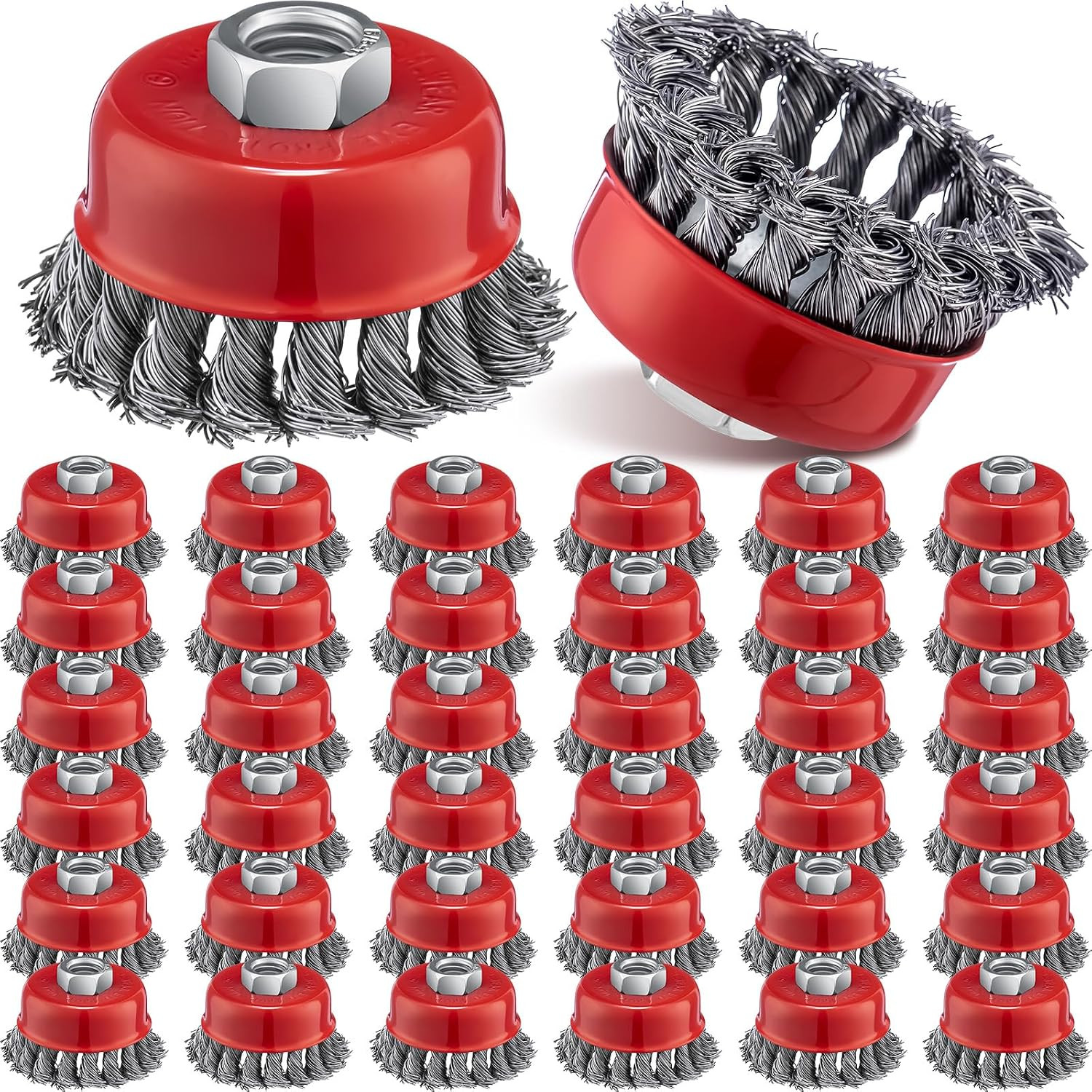 36 Pcs 3 Inch Wire Wheel Cup Brush