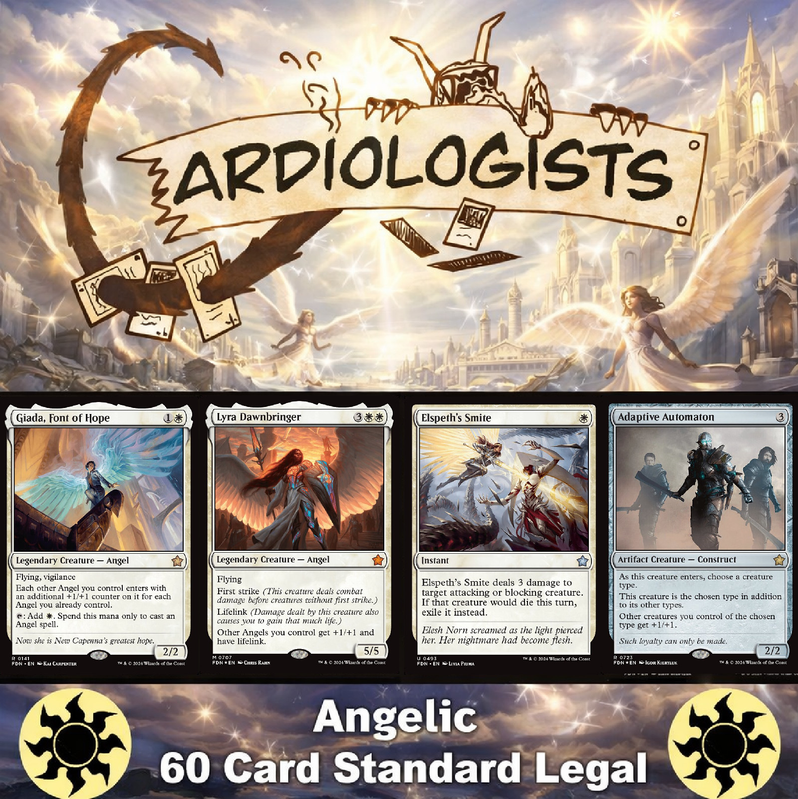 Angel Tribal | White | 60 Card Standard Legal Deck MTG | Magic the Gathering Angel Tribal | White | 60 Card Standard Legal Deck MTG | Magic the Gathering