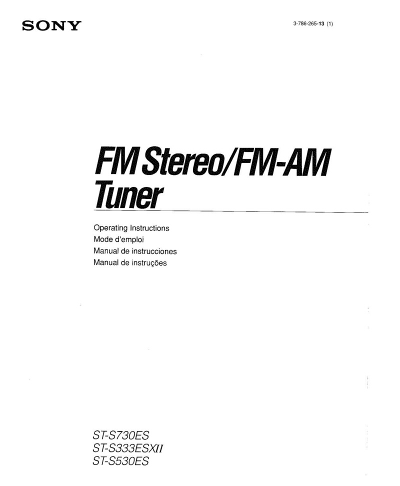 Sony ST-S730ES Tuner Owners Instruction Manual