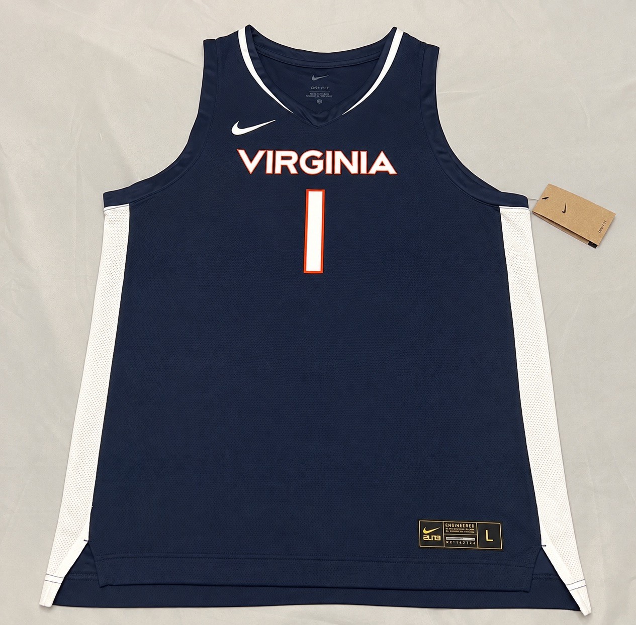 New w/ Tags Nike Virginia Cavaliers UVA Men's Basketball Jersey Sizes M/L/XL/XXL New w/ Tags Nike Virginia Cavaliers UVA Men's Basketball Jersey Sizes M/L/XL/XXL