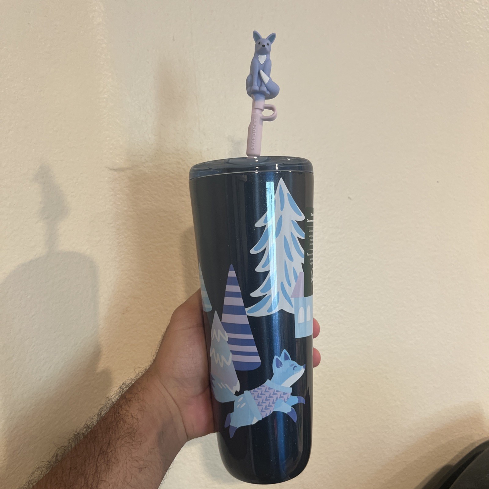 Starbucks Winter Fox Forest Stainless Steel Tumbler, Insulated Cup W/ Fox Topper