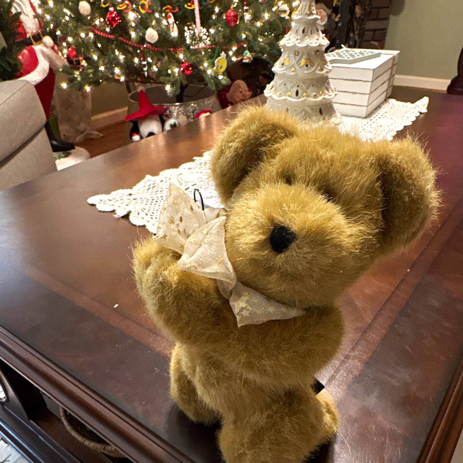 Boyds Bears The Archive Collection Brown Plush Teddy Bear 5-Way Jointed w/ Bow Boyds Bears The Archive Collection Brown Plush Teddy Bear 5-Way Jointed w/ Bow