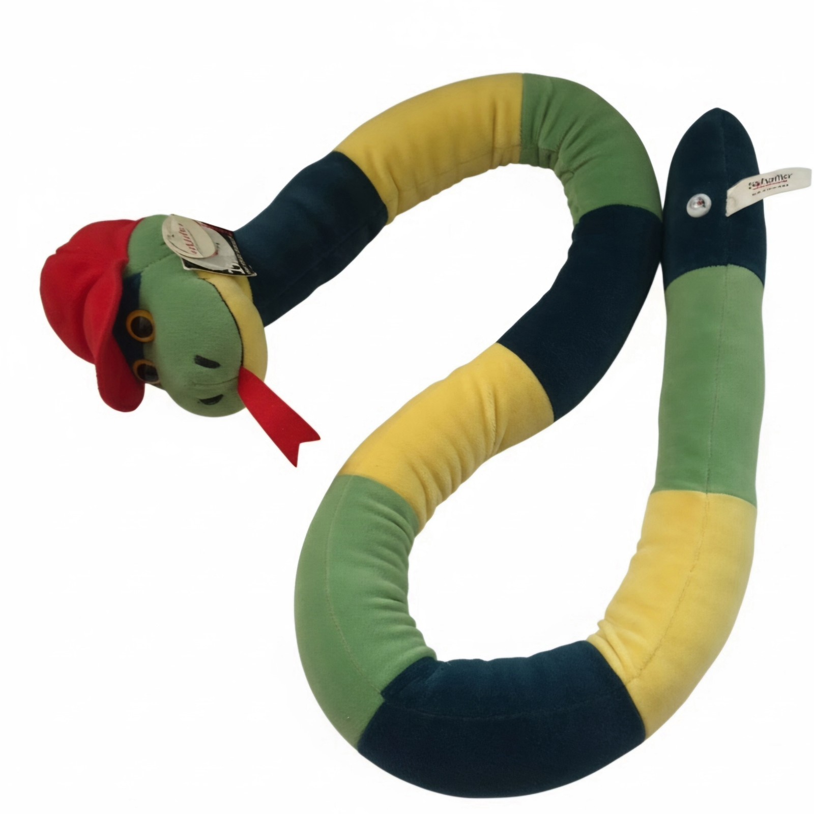 Vintage Rudolf Schaffer Schleichy Snake Plush Rare German Kuschelfreunde Toy 25\ Vintage Rudolf Schaffer Schleichy Snake Plush Rare German Kuschelfreunde Toy 25\