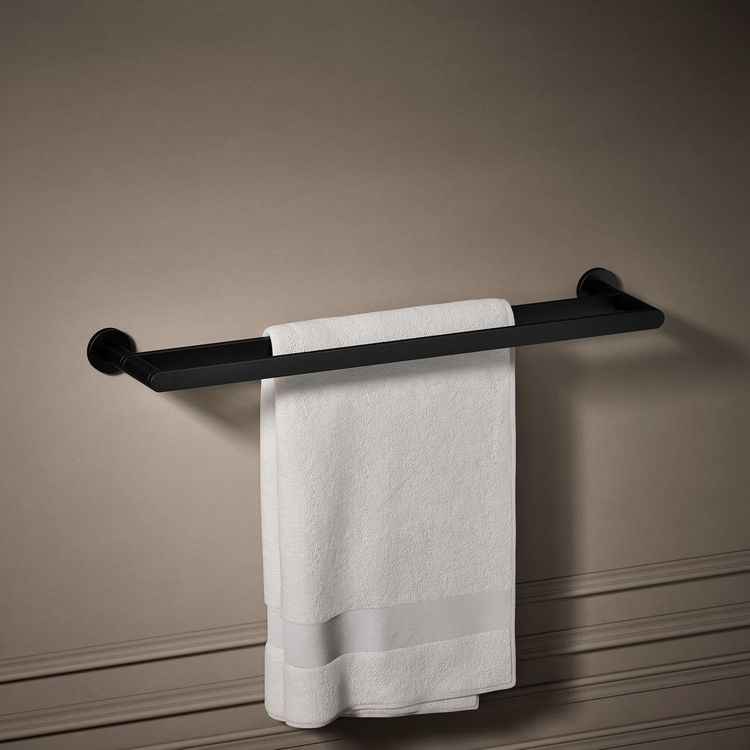 KOHLER Composed Double Towel Bar Wall K-73144-BL Matte Black 24