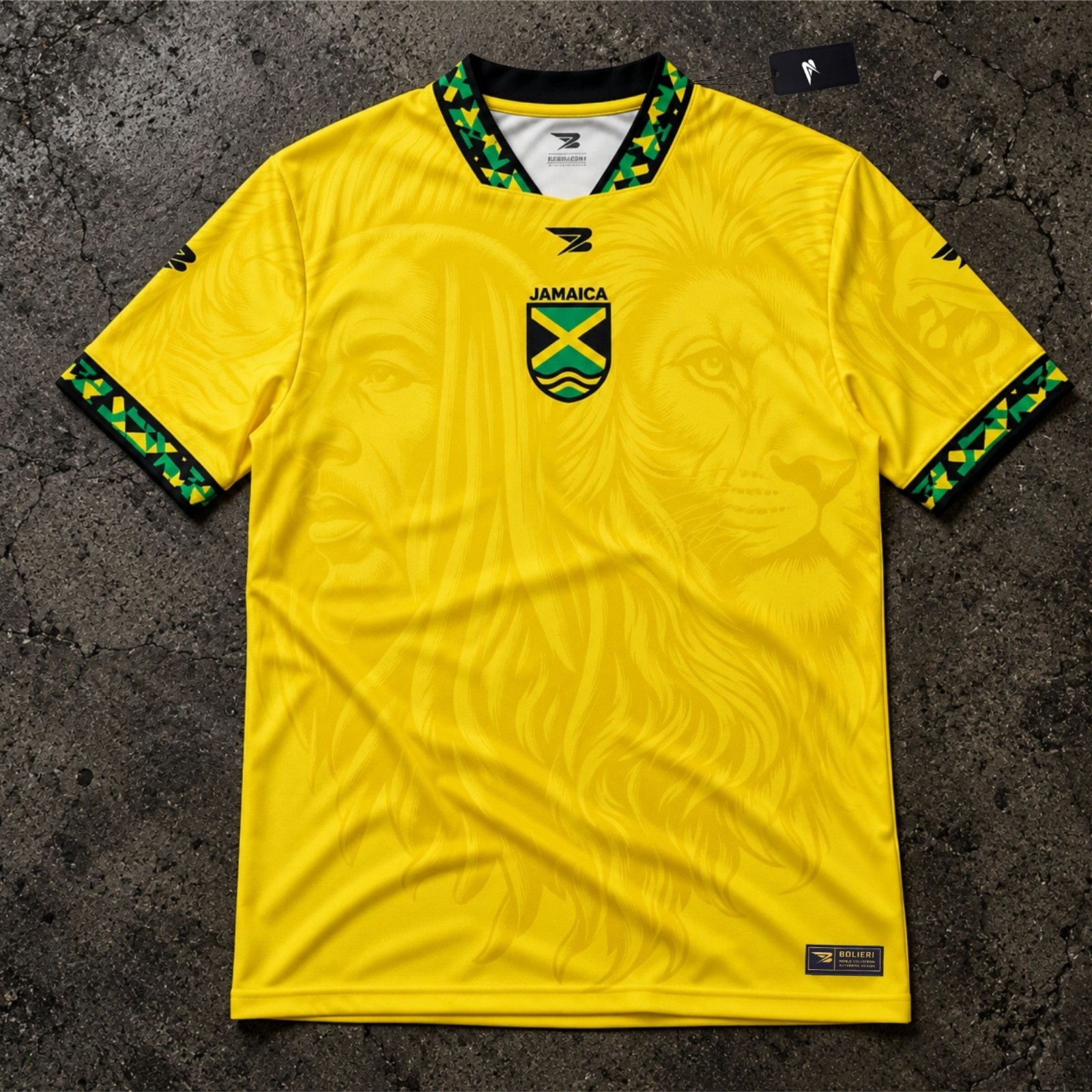 Jamaica Inspired  Soccer Jersey Sublimation fan Football Shirt BOLIERI design